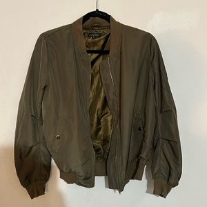 GREEN BOMBER JACKET